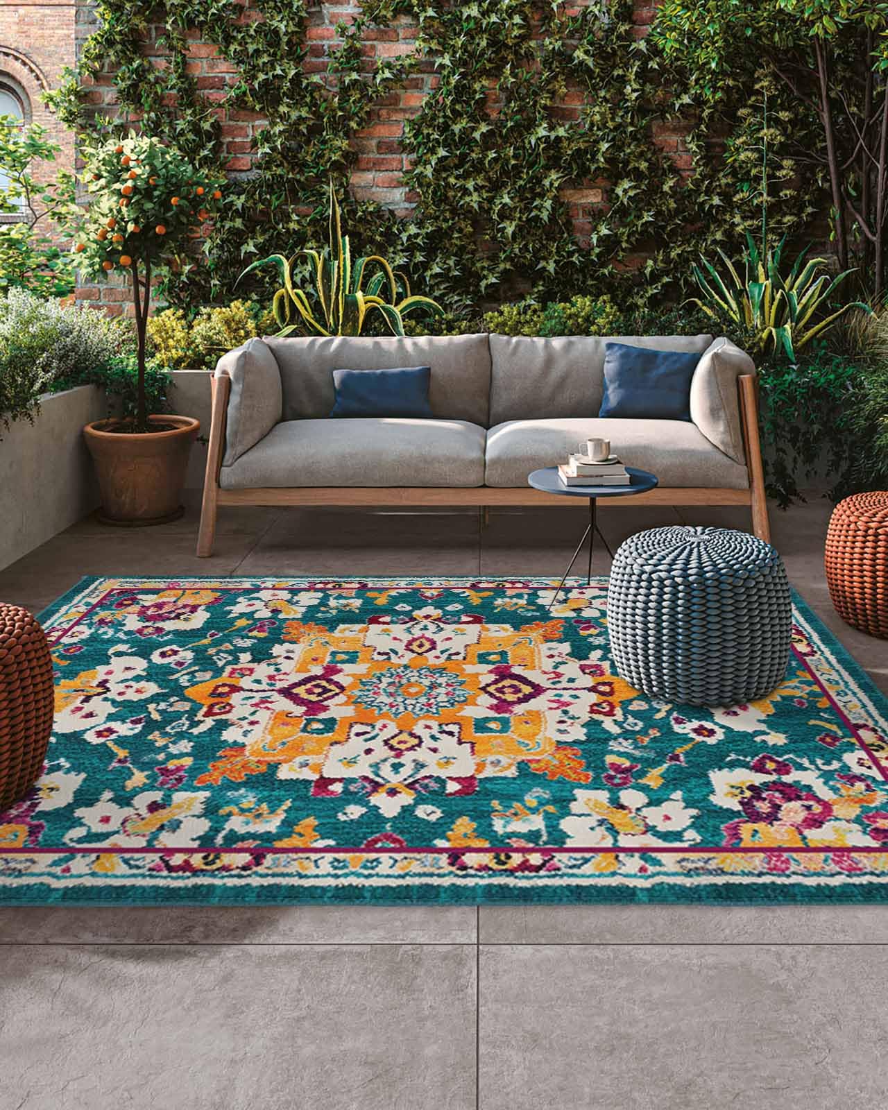 Amazon.com: Vintage Southwest Outdoor Rug,4x6 Feet Outdoor Plastic